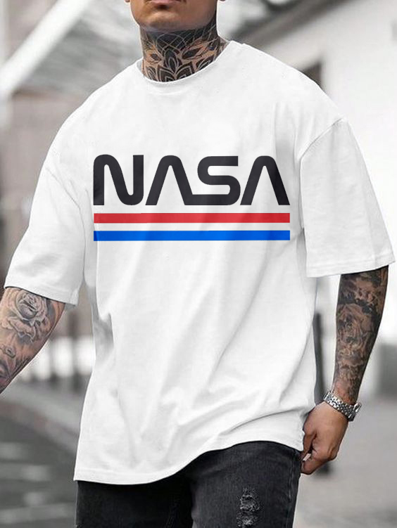 Space Aircraft Carrier Print T-Shirt