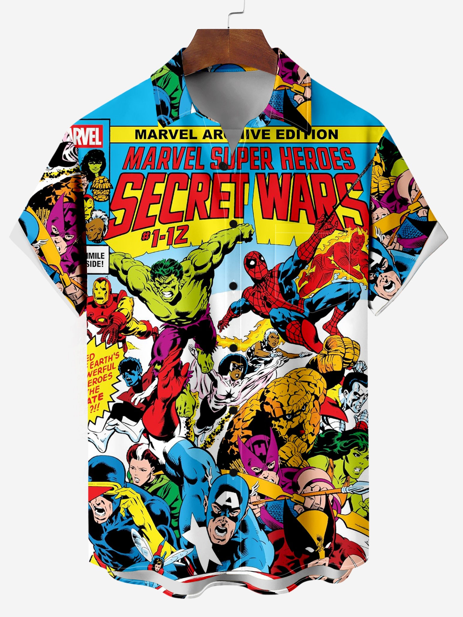 Classic Superhero Anime Cartoon Characters Print Short-Sleeved Shirt 08