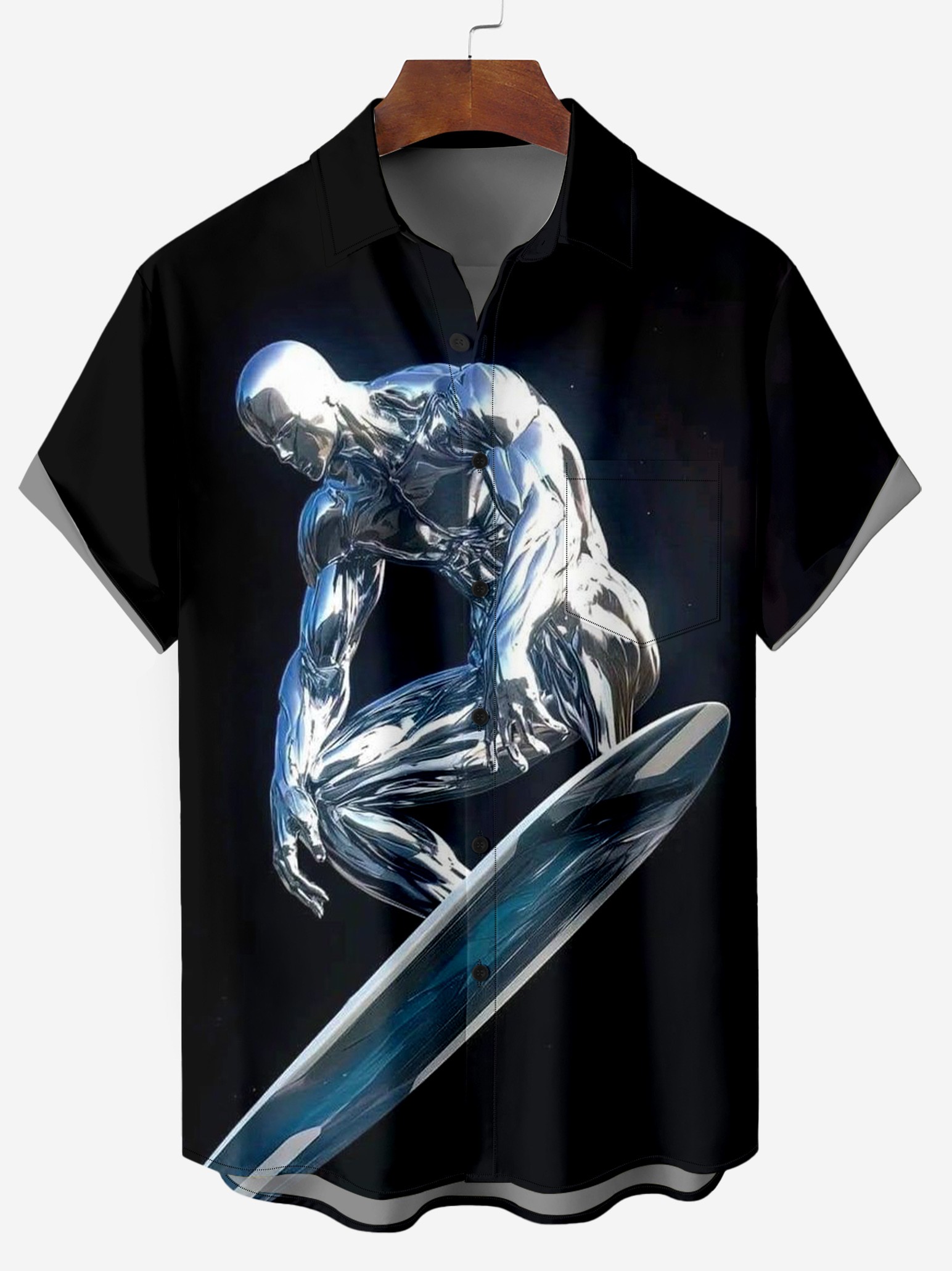 Silver In The Dark Chest Pocket Shirt
