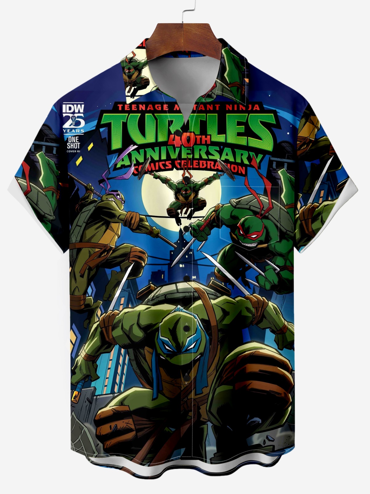 Classic Superhero Cartoon Characters Print Short-Sleeved Shirt 02