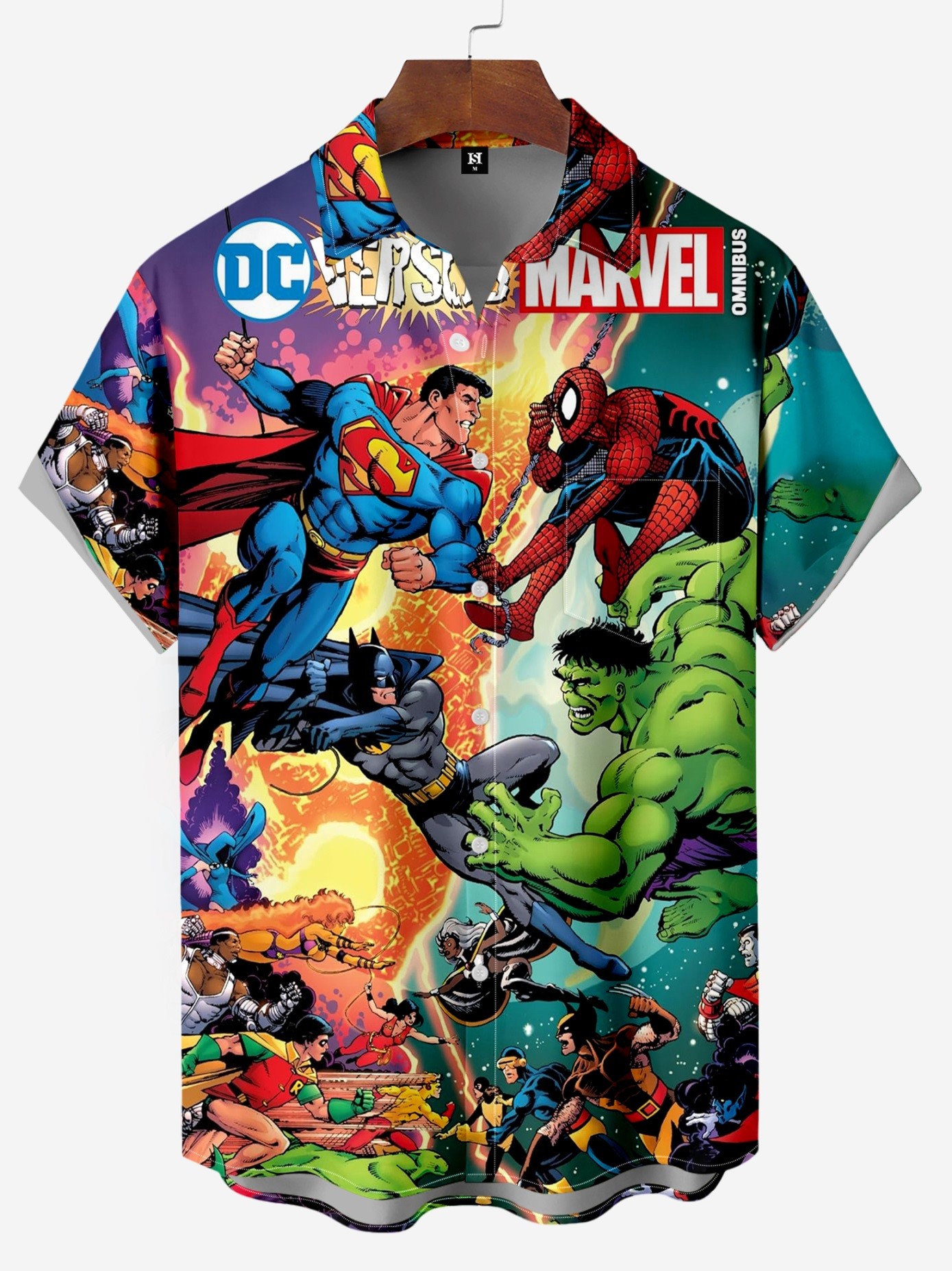 Men's Comic Printed Short Sleeved Shirt 014