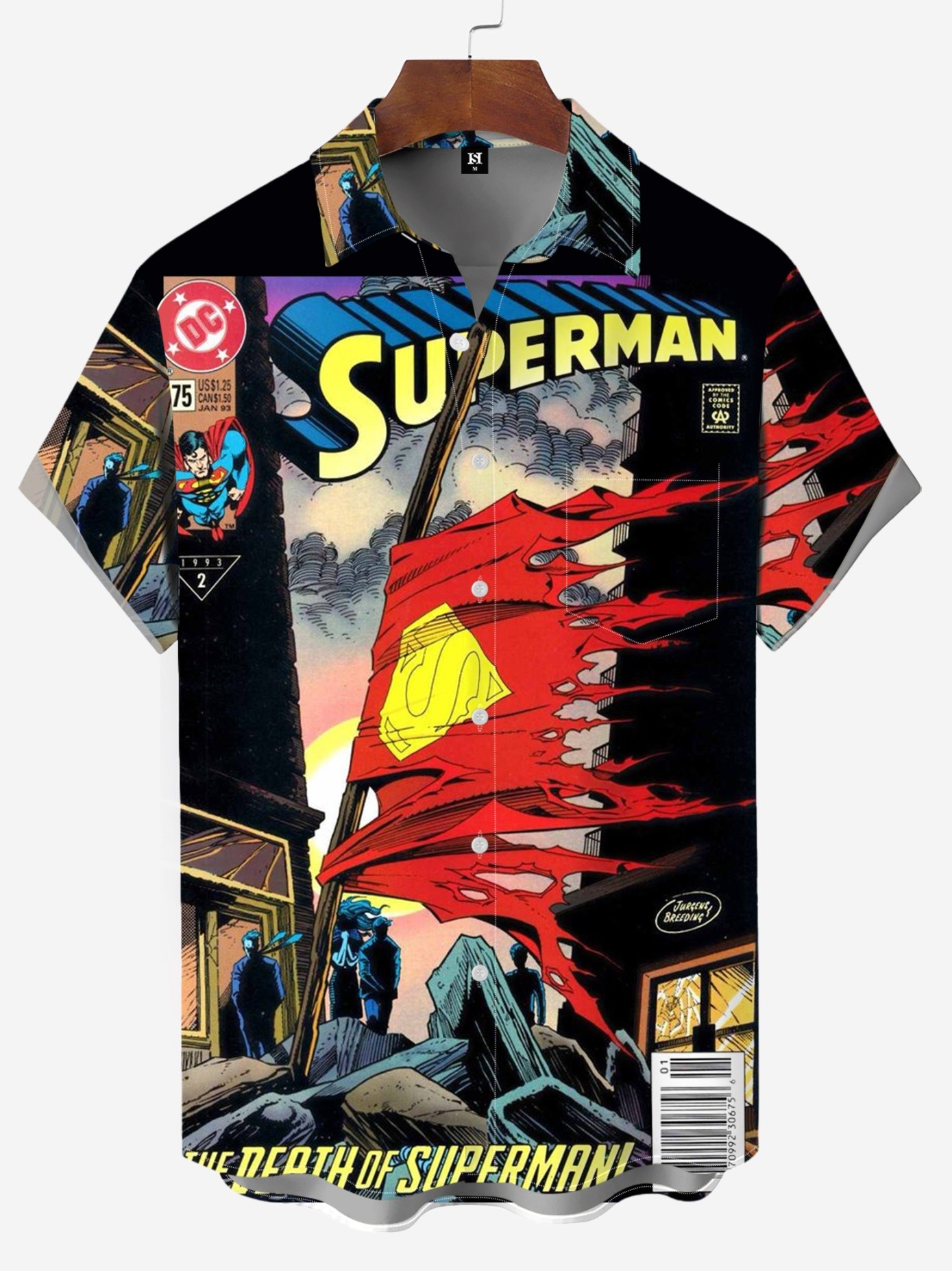 Men's Comic Printed Short Sleeved Shirt 0010