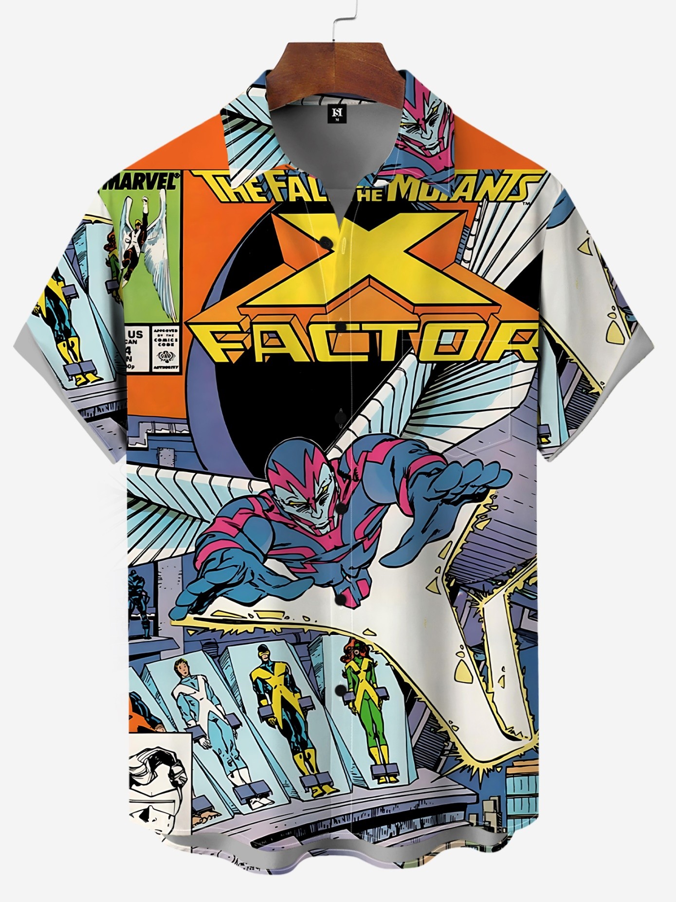 Men's Comic Printed Short Sleeved Shirt 3751