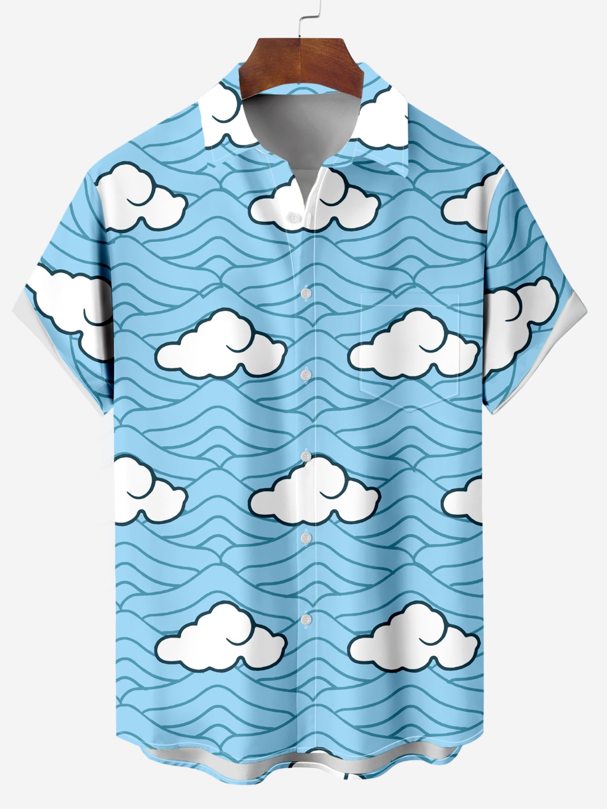 Classic Superhero Cartoon Characters Print Short-Sleeved Shirt 04