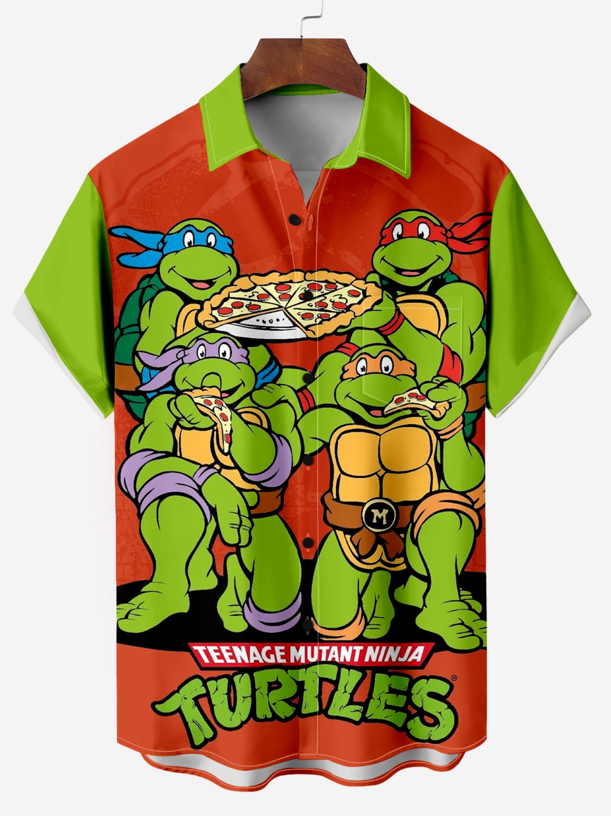 Classic Superhero Cartoon Characters Print Short-Sleeved Shirt 01