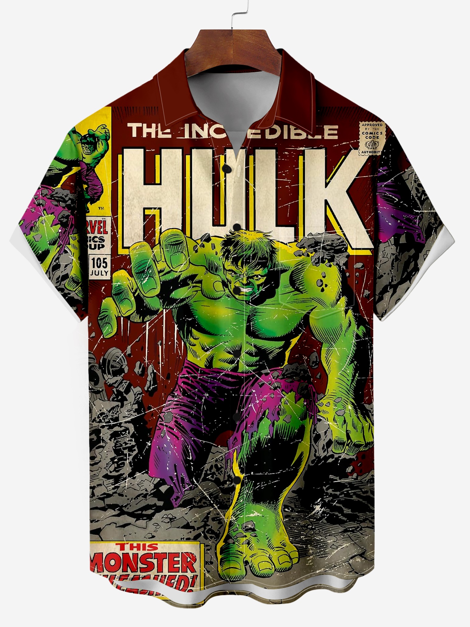 Classic Superhero Anime Cartoon Characters Print Short-Sleeved Shirt 05