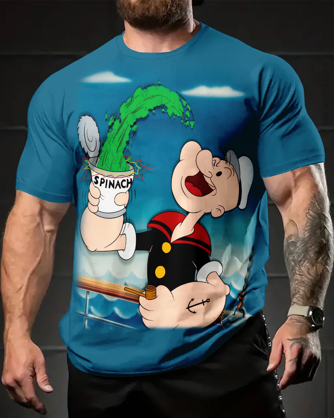 Fun Nostalgic Cartoon Print Short-Sleeved T-Shirt 006