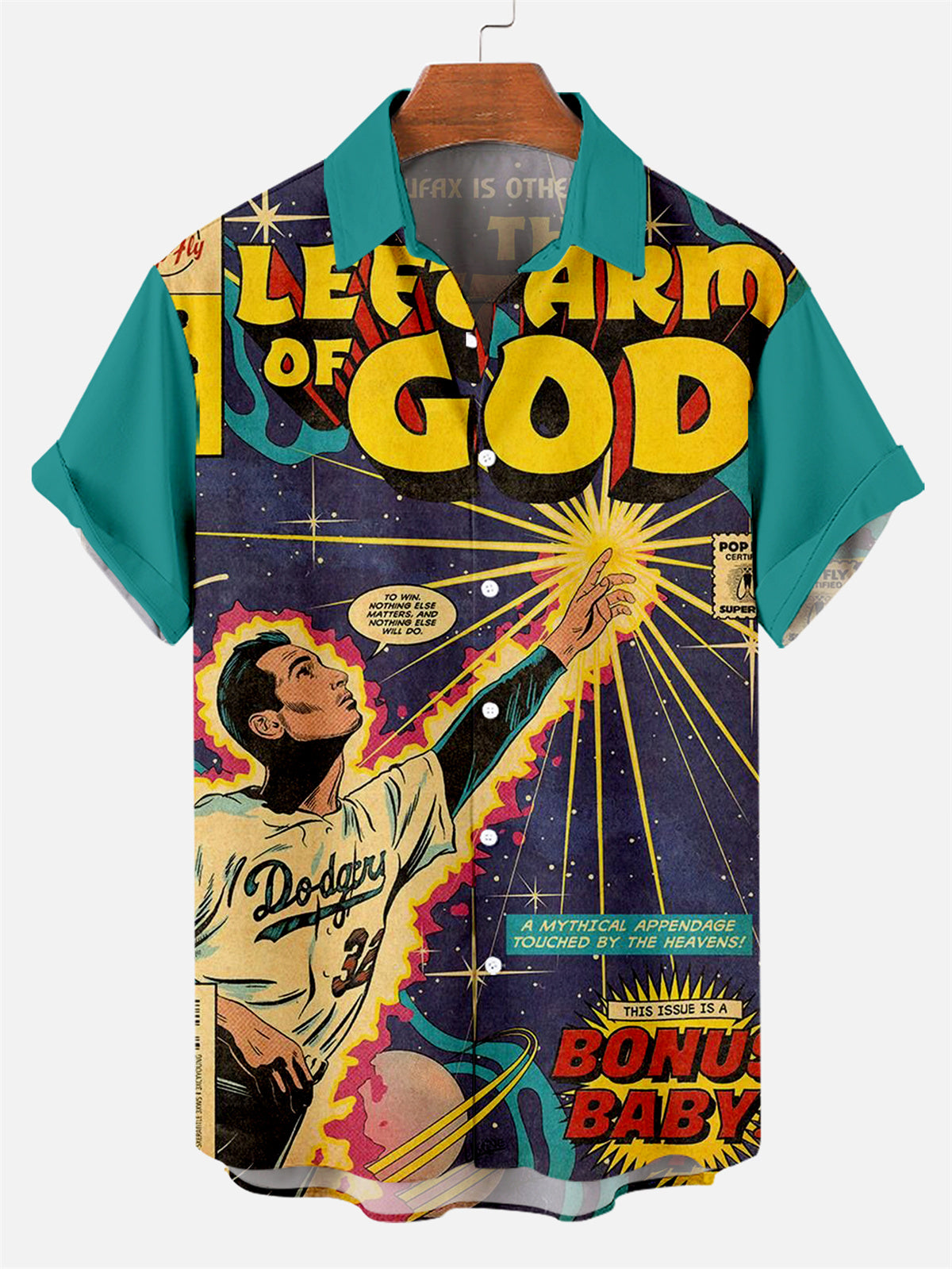 Men's Classic Vintage American Baseball Print Shirt