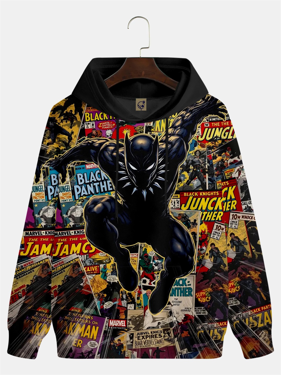 Men's Comic Printed Hoodie 537