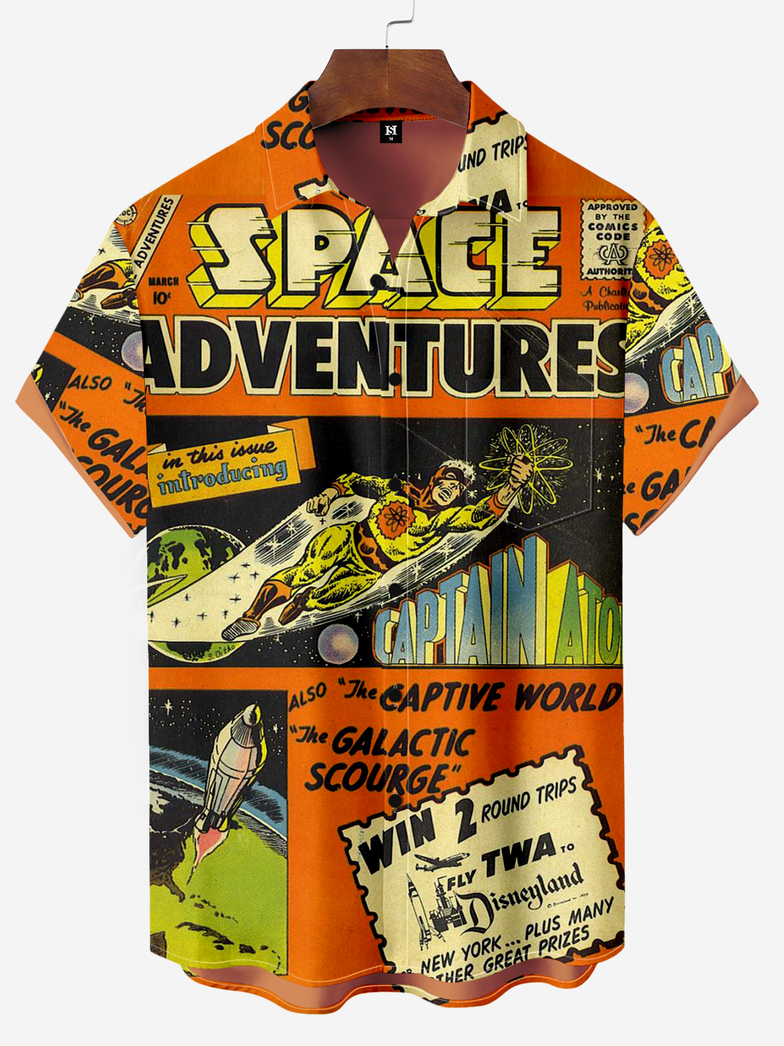 Men's printed short-sleeved shirt 005