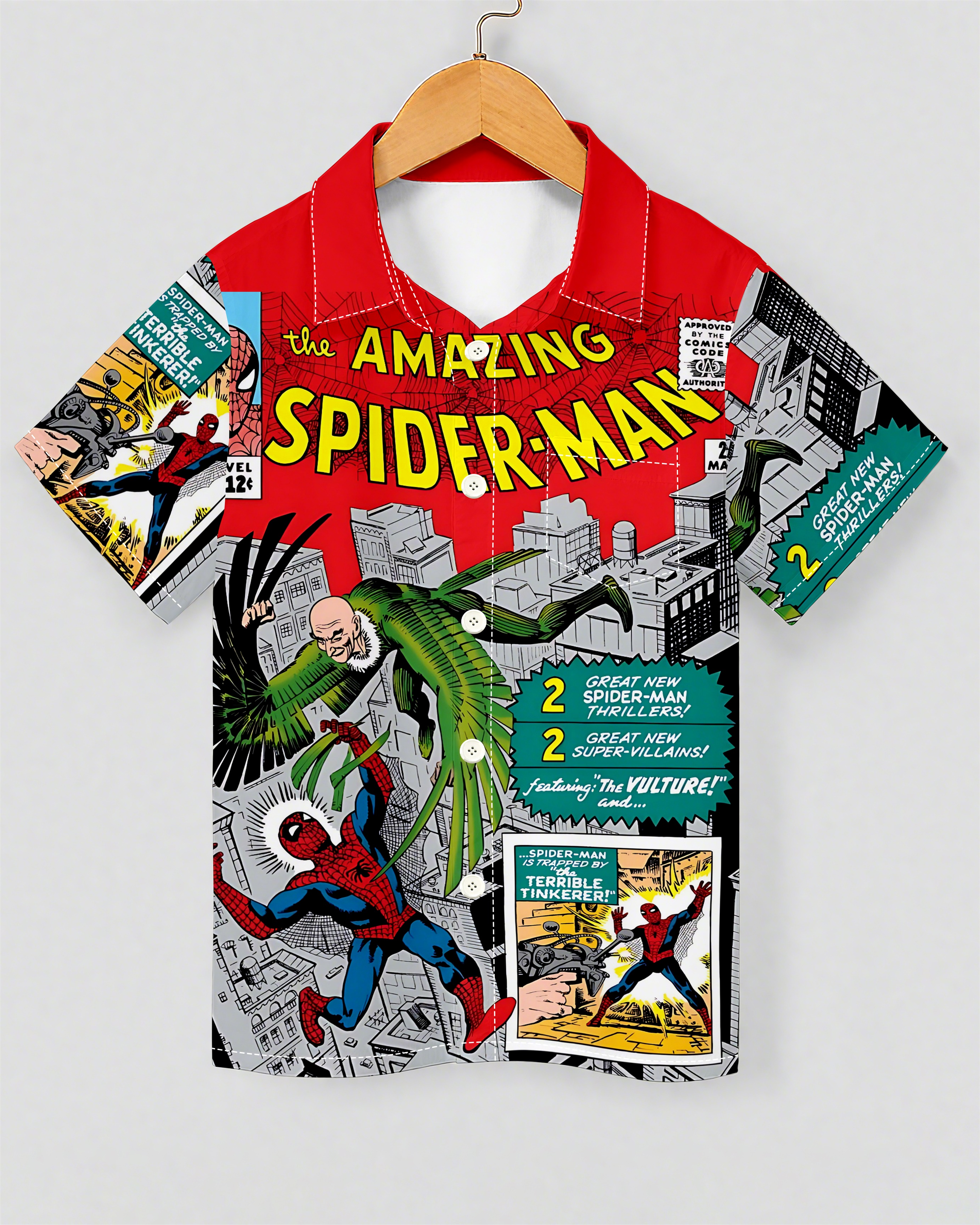 Children's Cartoon Print Short-Sleeved Shirt 01