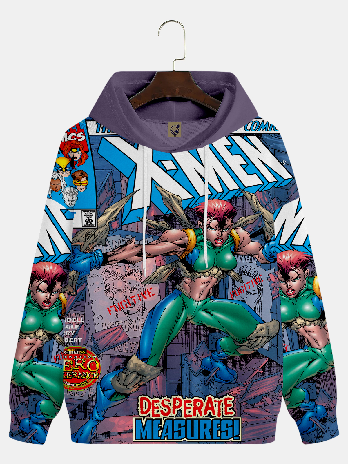 Men's Comic Printed Hoodie 216
