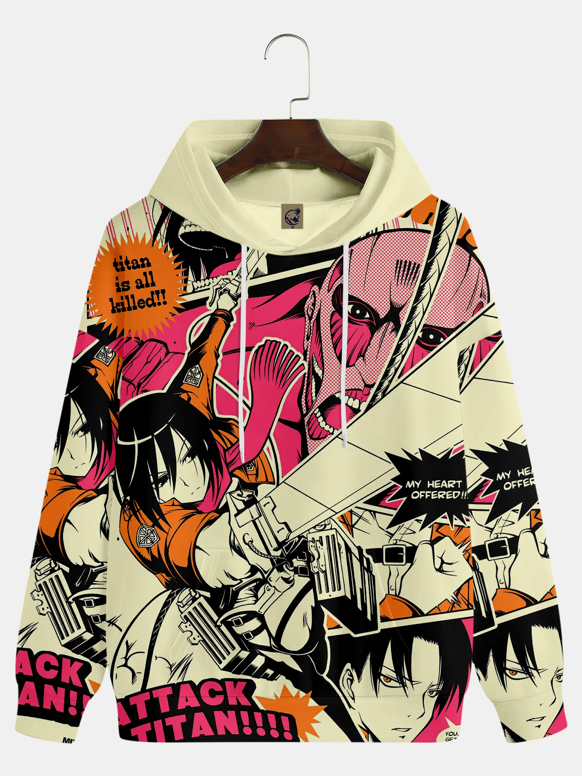 Men's Comic Printed Hoodie 854