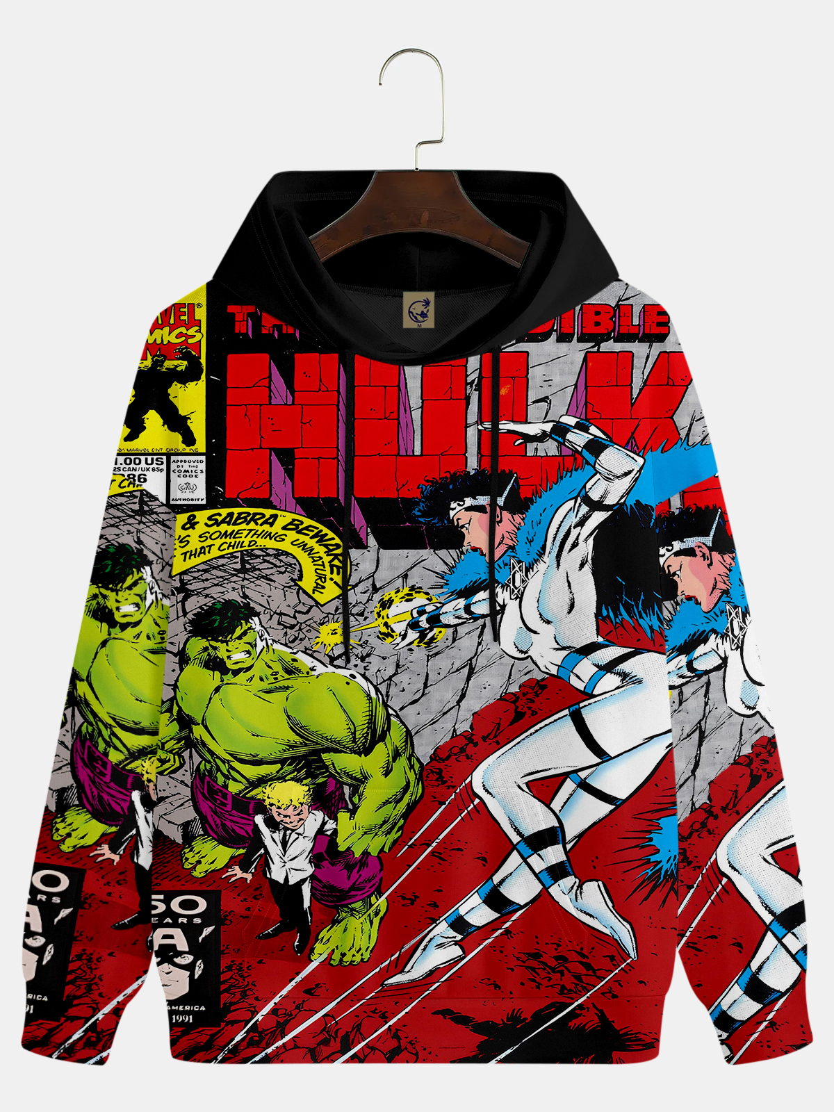 Men's Comic Printed Hoodie 210