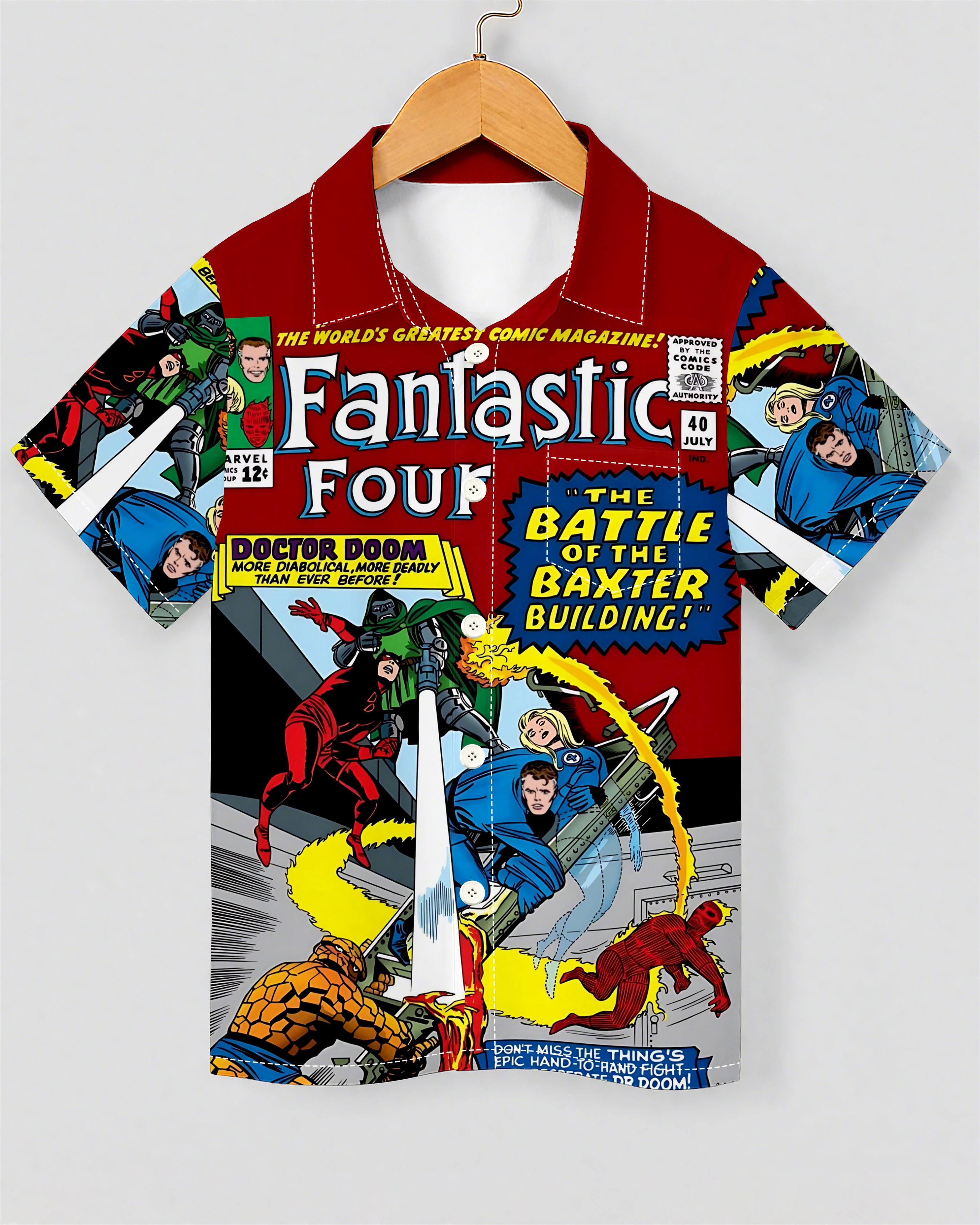 Children's Cartoon Print Short-Sleeved Shirt 06