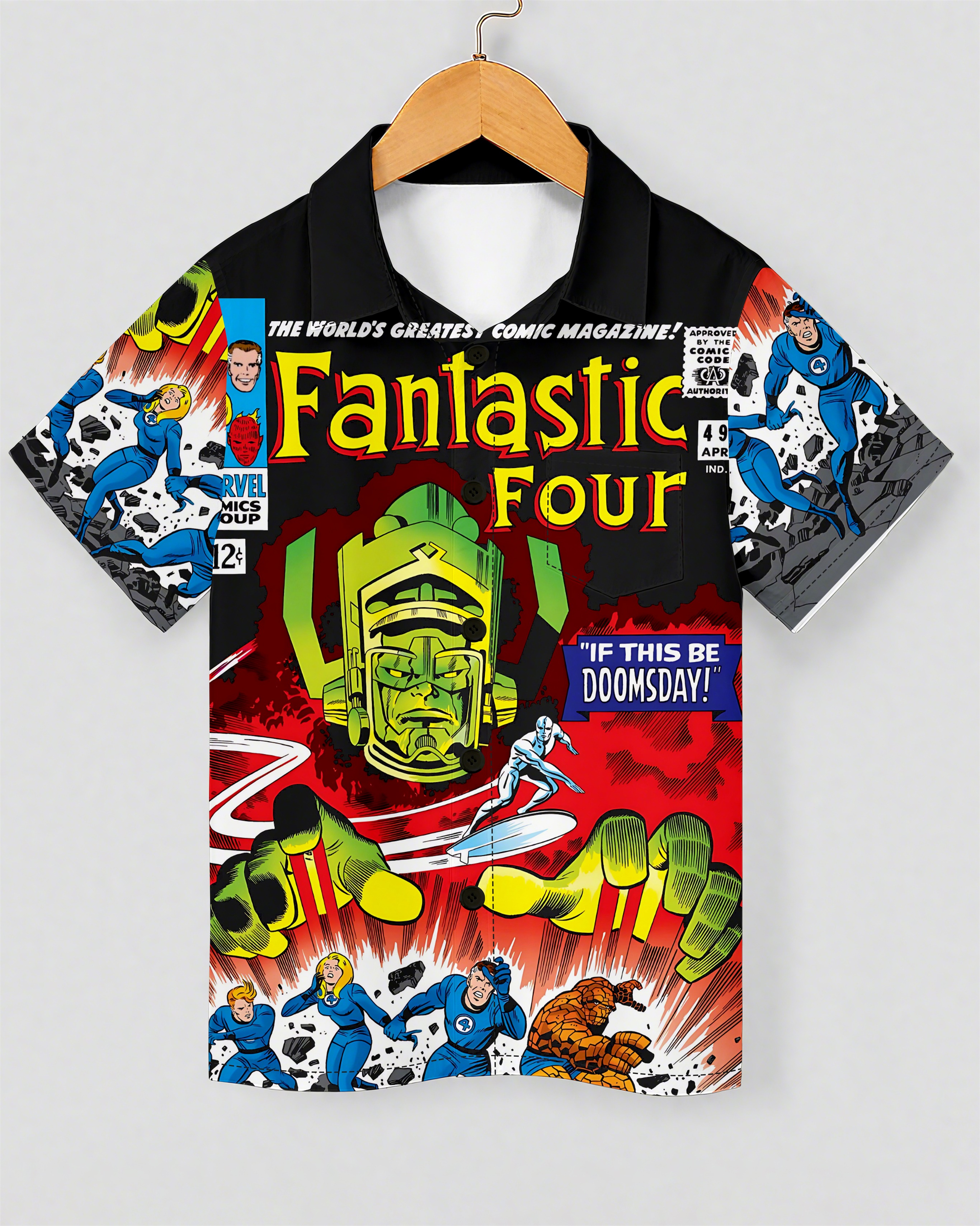 Children's Cartoon Print Short-Sleeved Shirt 05