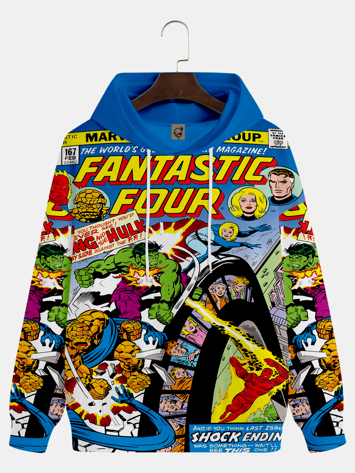 Men's Comic Printed Hoodie 201
