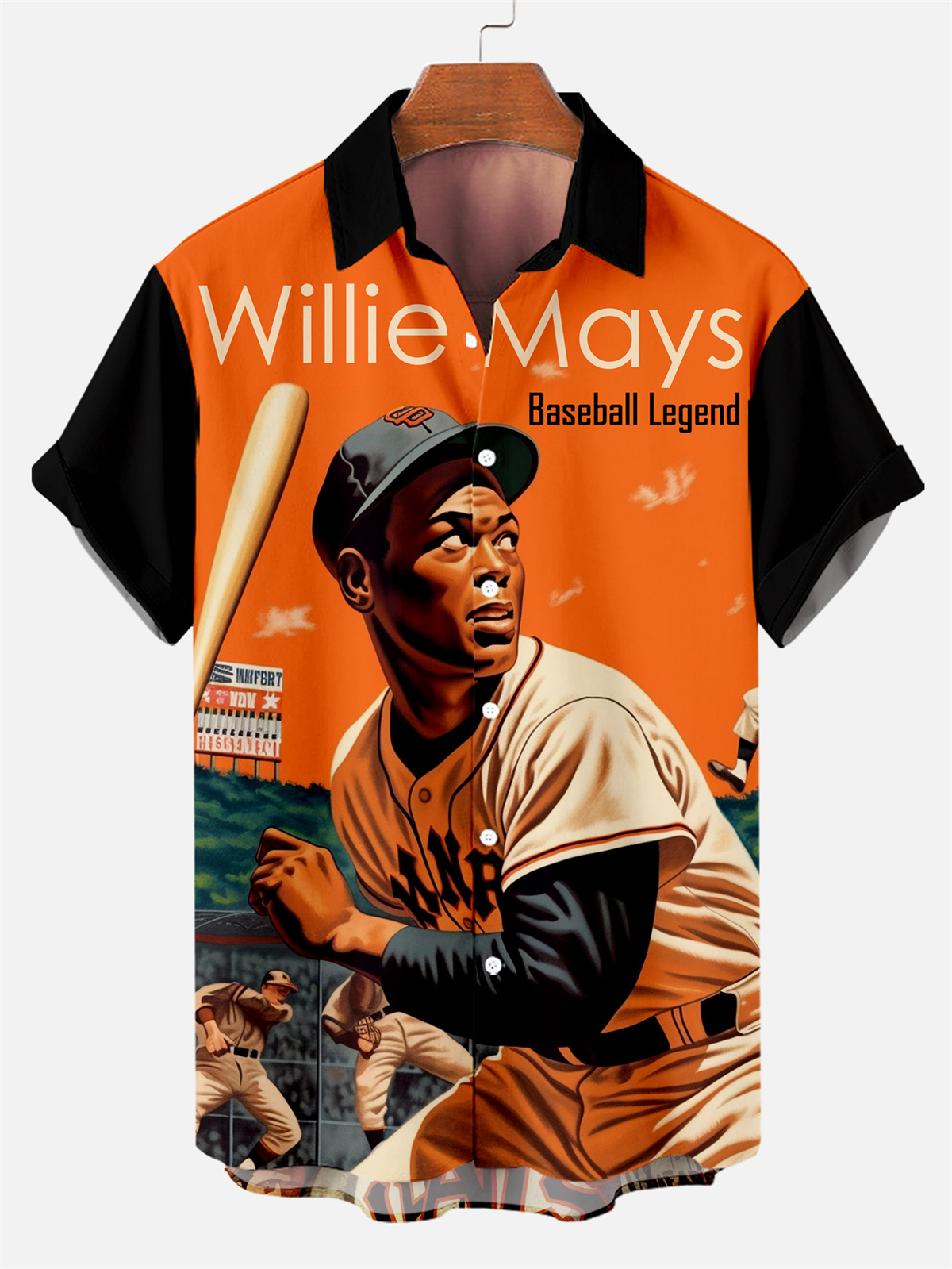 A Tribute to Baseball Legend Willie Mays Short Sleeve Shirt  156