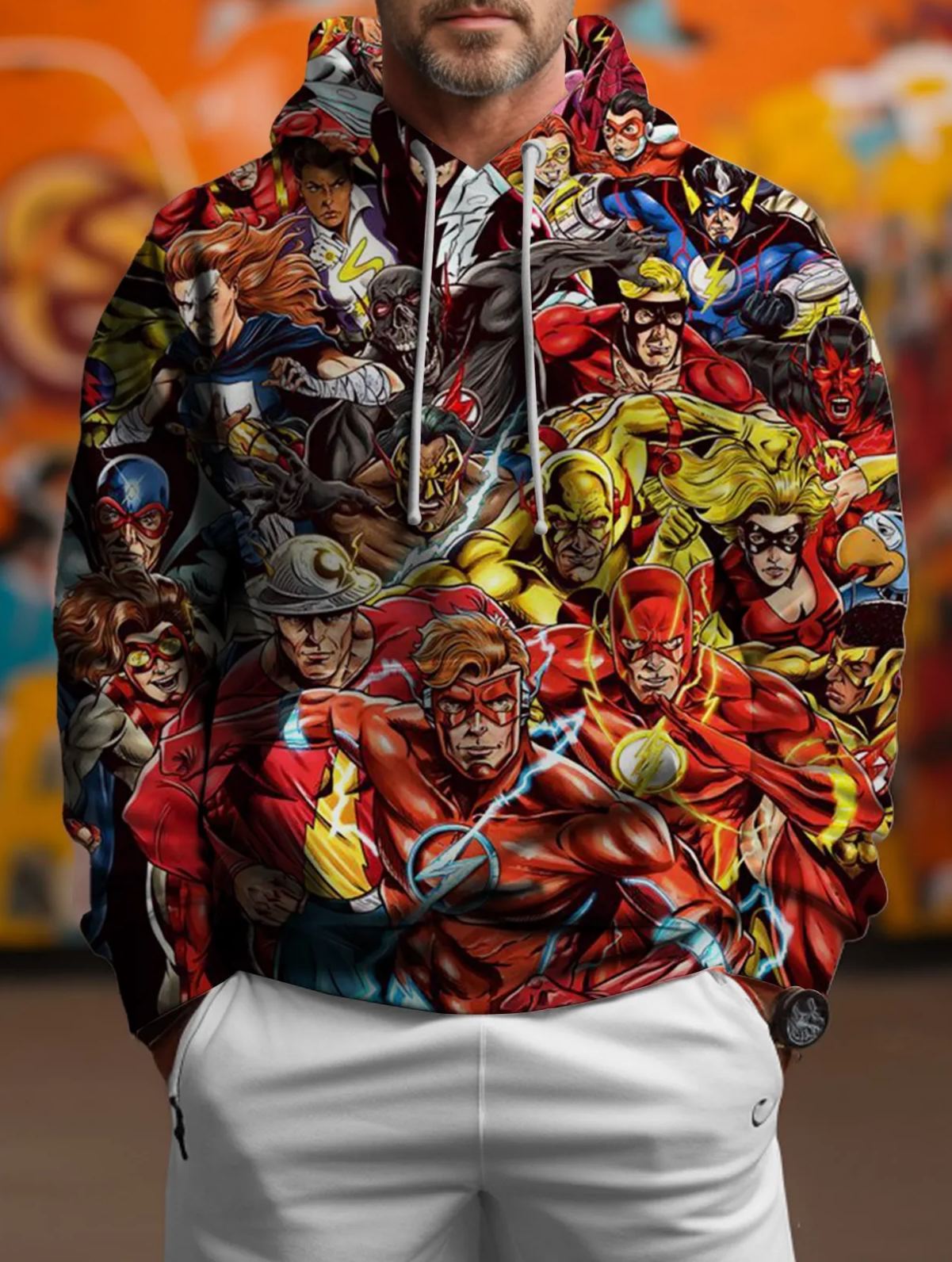 Classic Retro Heros Pattern5 Pattern Hoodie