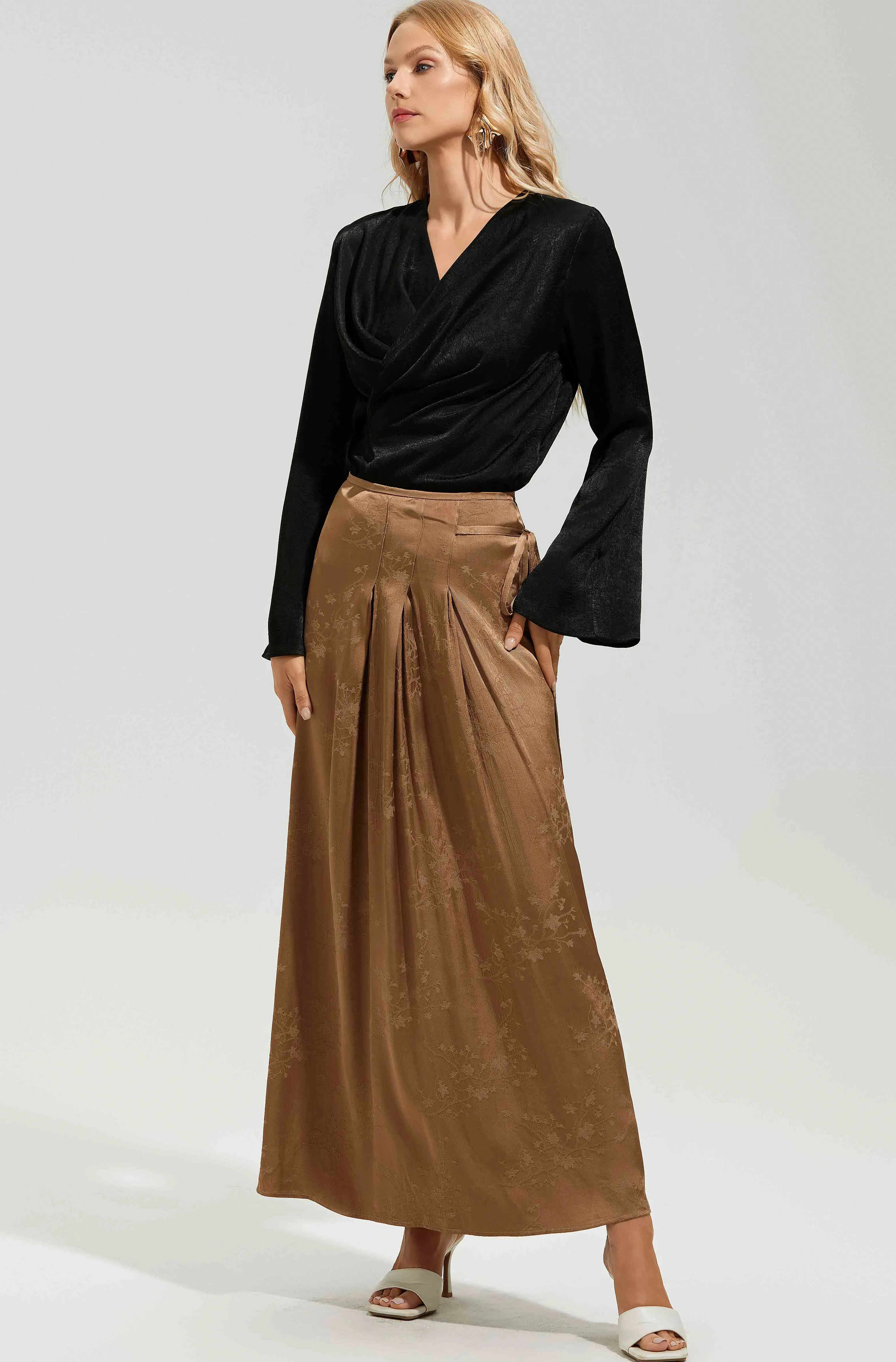 Jacquard maxi clearance skirt