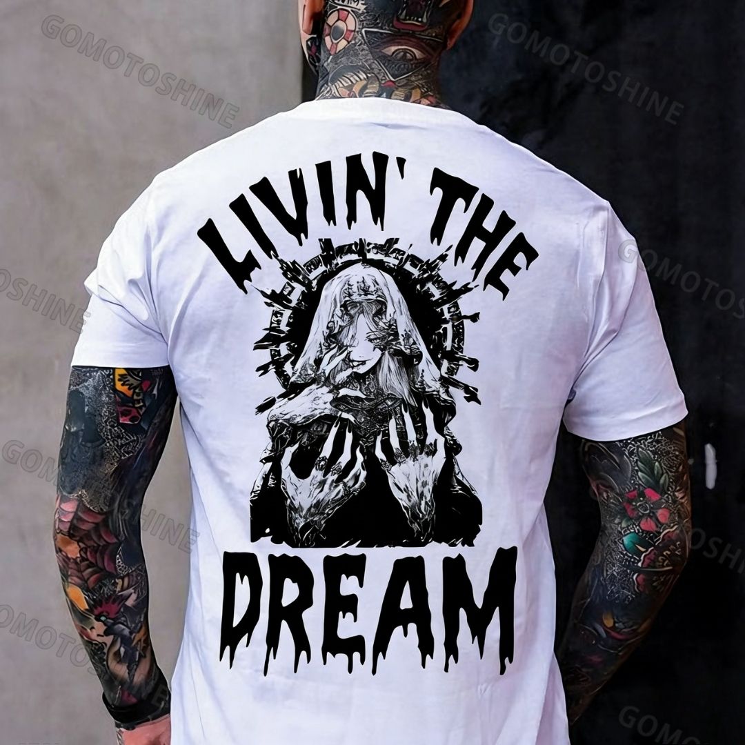 LIVIN' THE DREAM Devil Bride Print Men's T-shirt