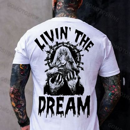 LIVIN' THE DREAM Devil Bride Print Men's T-shirt