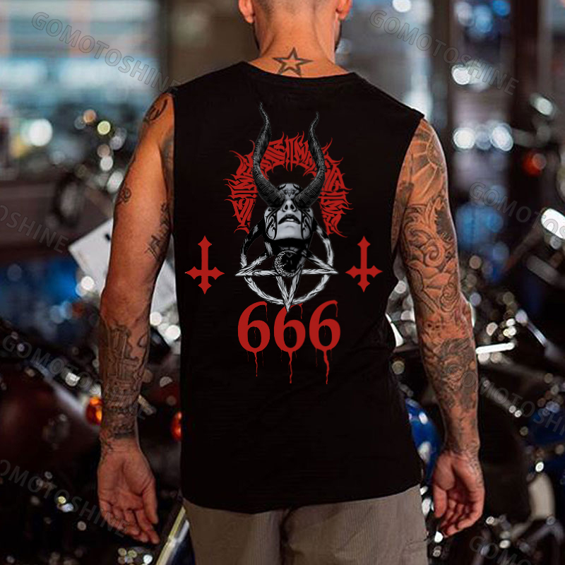 Evil Bleeding Runes Witch Print Men's Vest