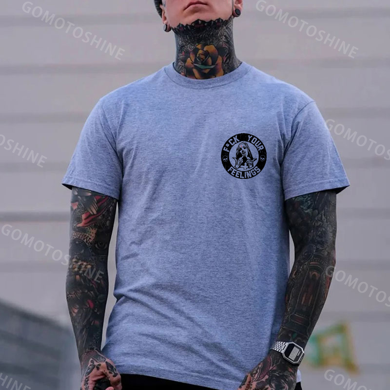 F*ck Your Feelings Black Print T-Shirt Image - 9