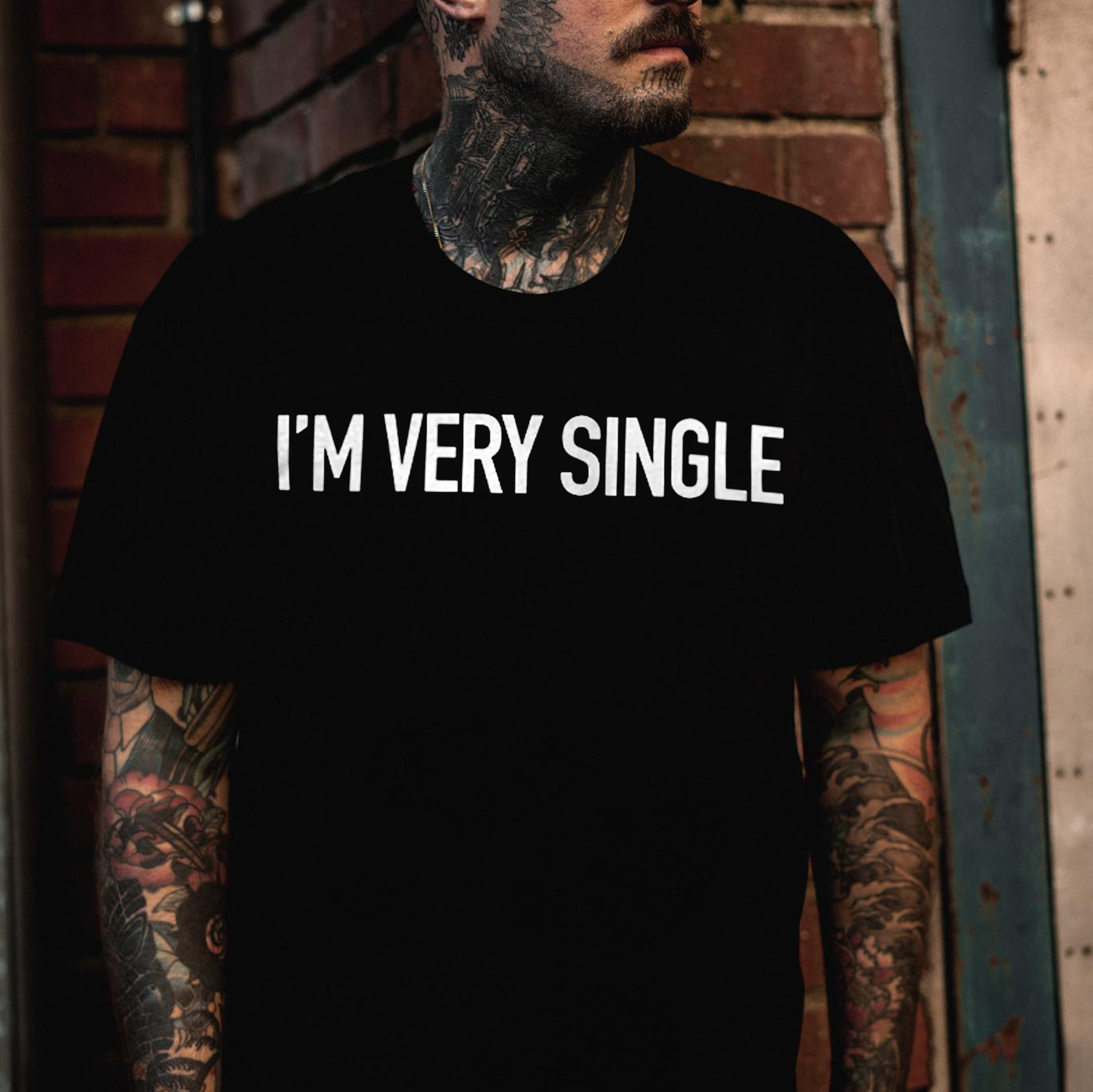 I'M VERY SINGLE Print Men's T-Shirt