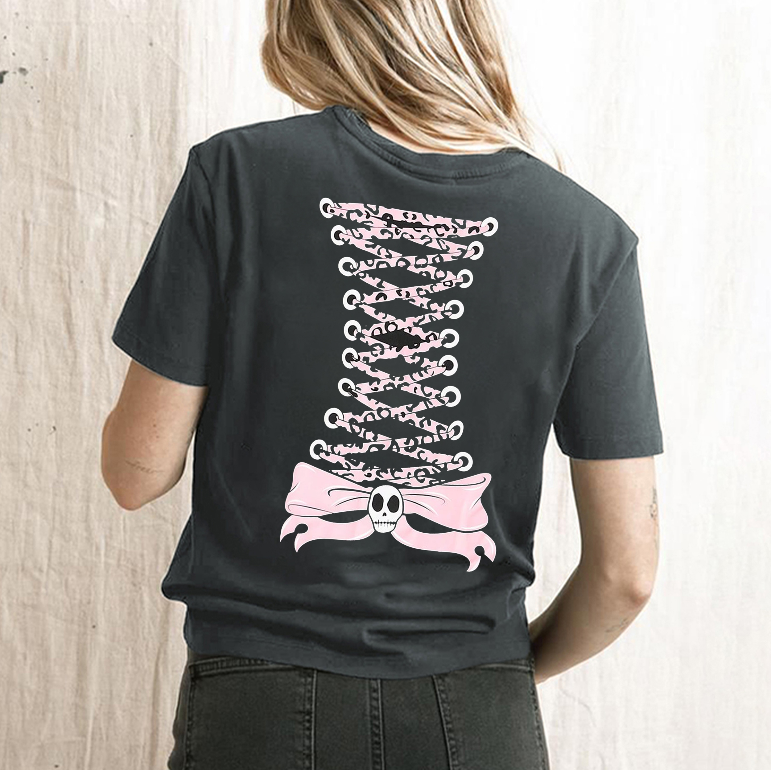 SHOELACE Skull Print Women's T-shirt