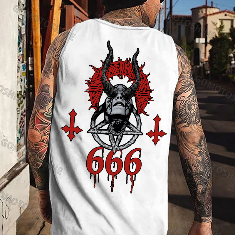 Evil Bleeding Runes Witch Print Men's Vest