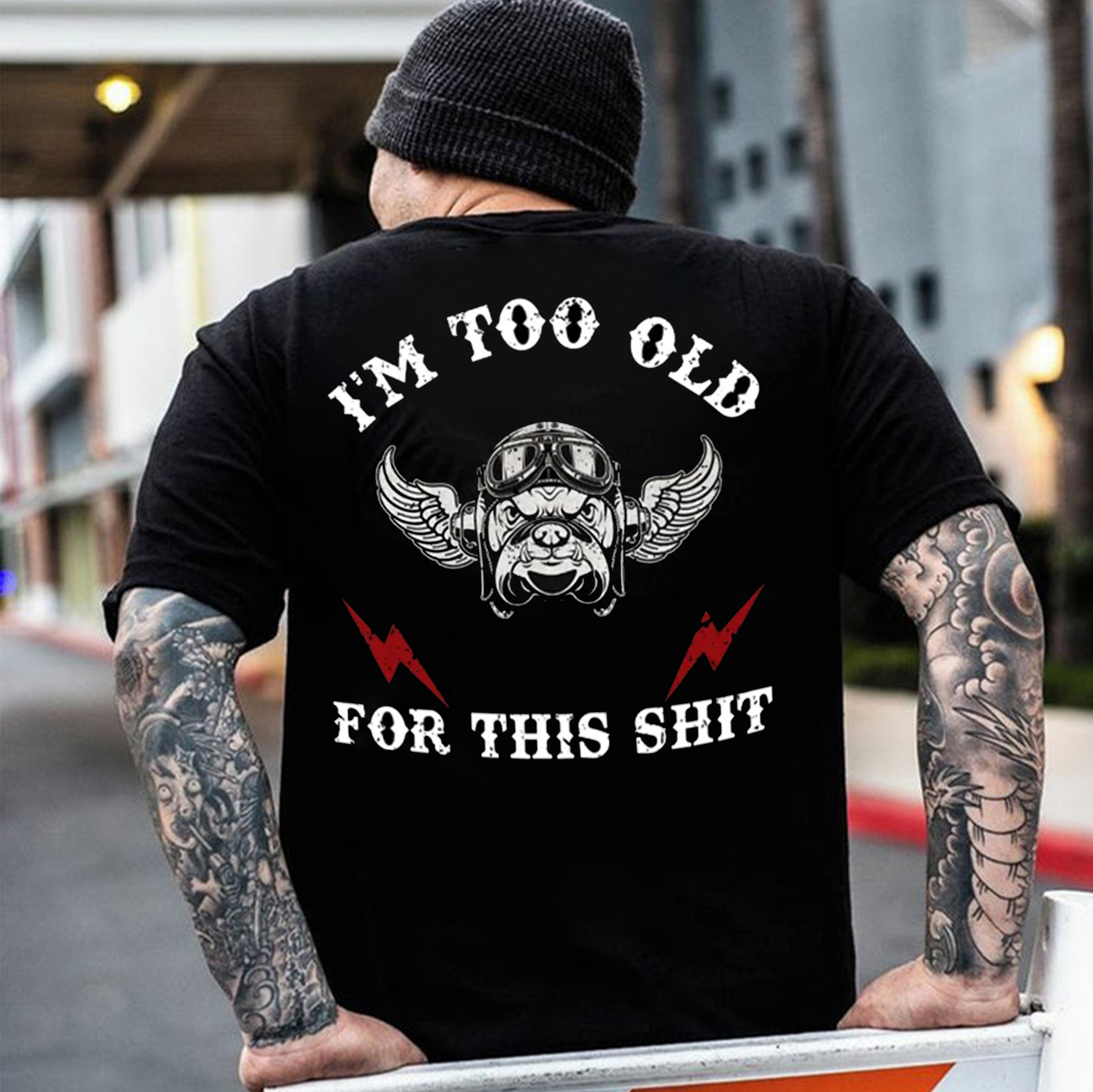 I‘M TOO OLD FOR THIS SHIT Dog Print Men's T-shirt