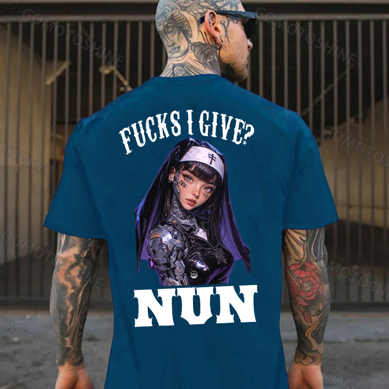 FUCKS I GIVE NUN Cyber Nun Print Men's T-Shirt