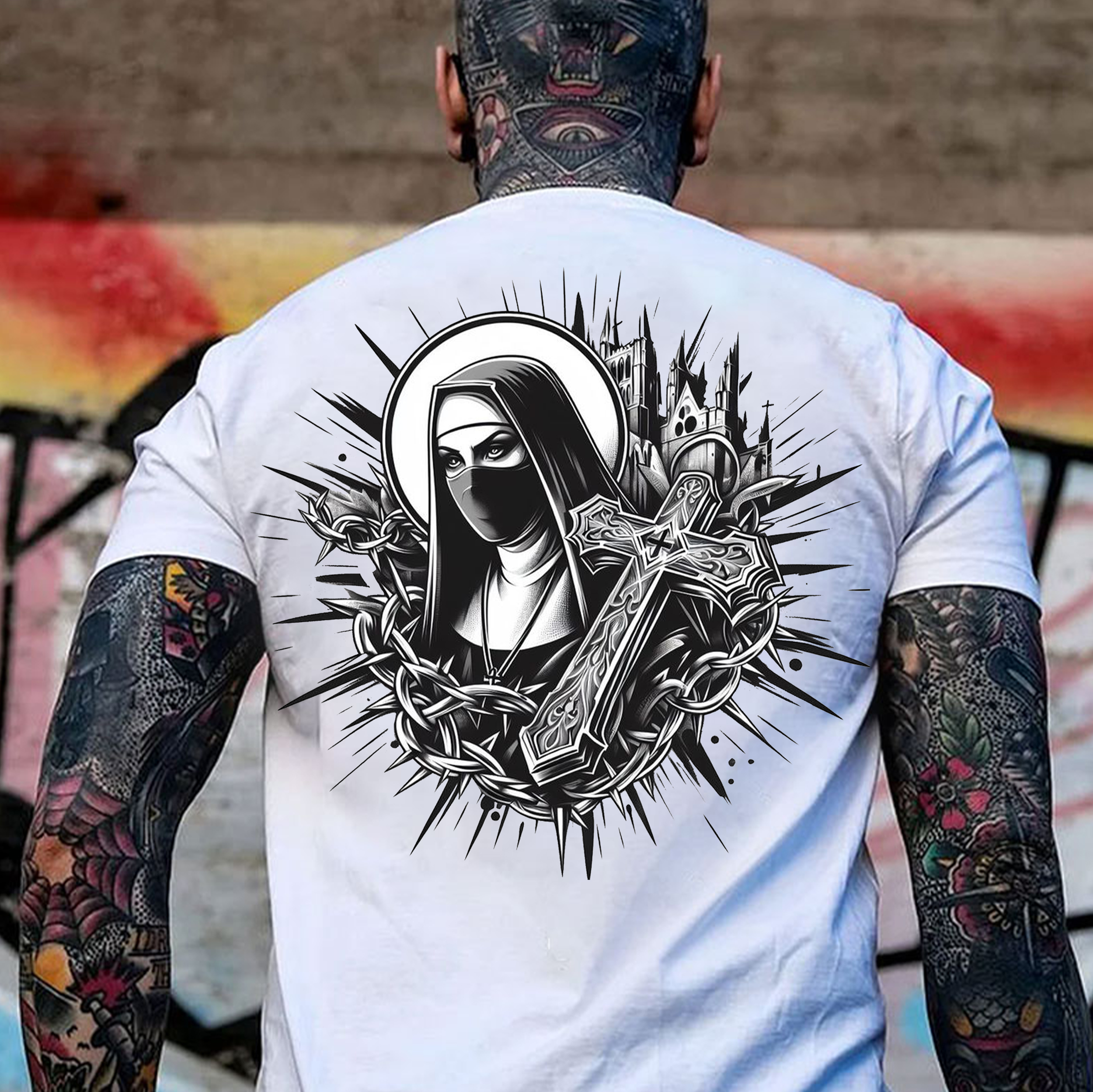 Nun & Church Print Men's T-shirt