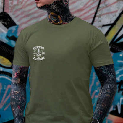DROP A GEAR - DISAPPEAR Black Print T-shirt