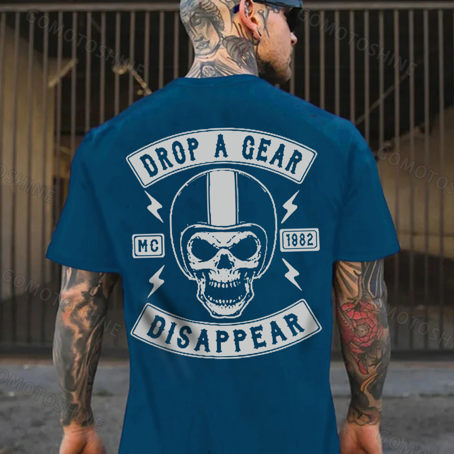 DROP A GEAR - DISAPPEAR Black Print T-shirt