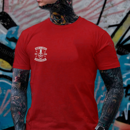 DROP A GEAR - DISAPPEAR Black Print T-shirt