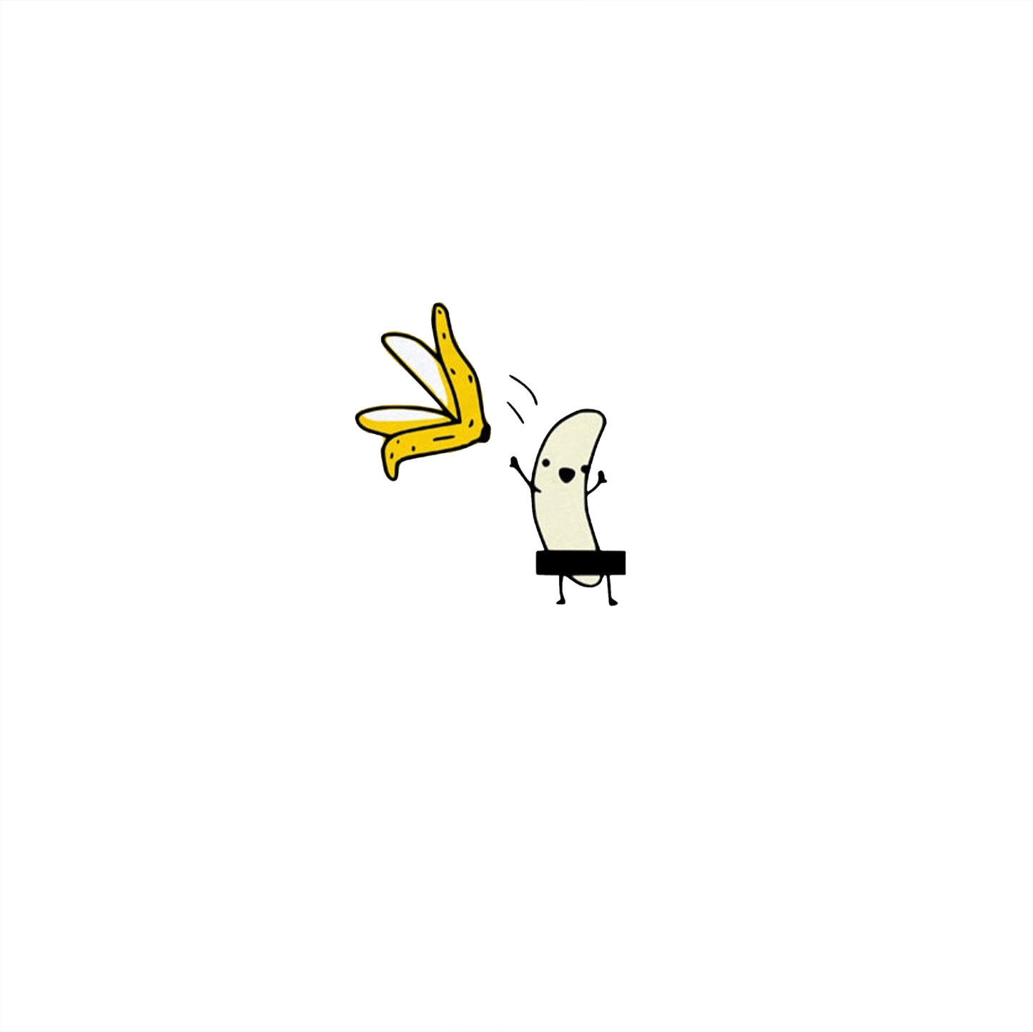 A Peeled Banana Sexy Cartoon White Print T-Shirt Image - 9