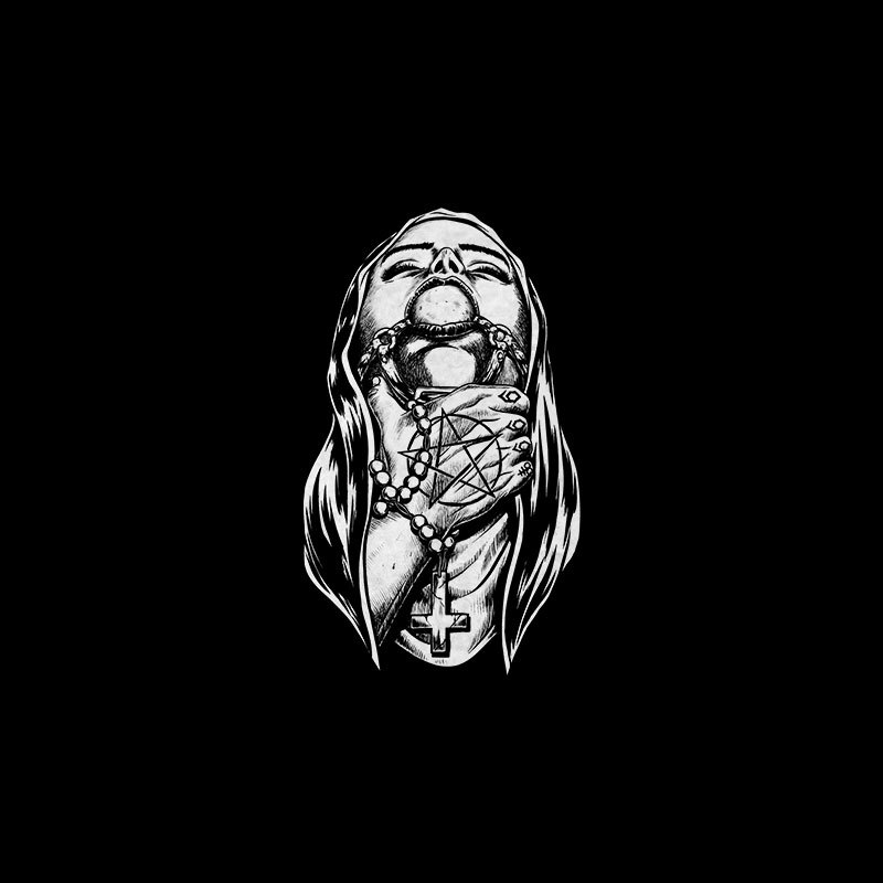 Chokehold Nun Bad Religion Dark Style Black Print Hoodie Image - 5