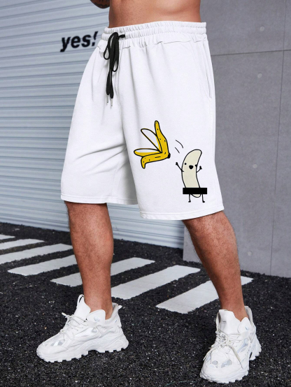 Naked Banana Black Print Shorts