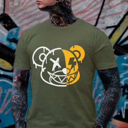 Emoji Cartoon Graphic Black Print T-Shirt