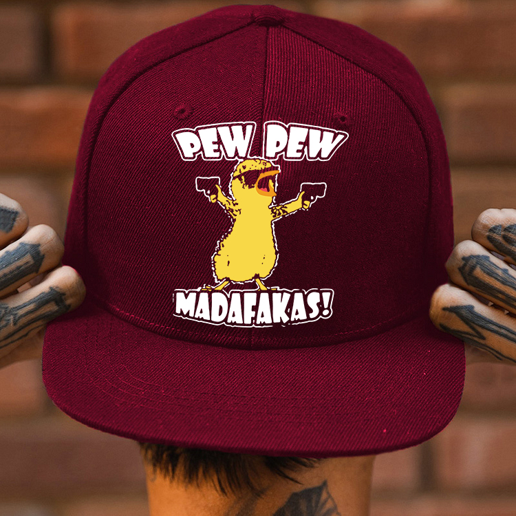 PEW PEW MADAFAKAS Yellow Duck Fashion Cap