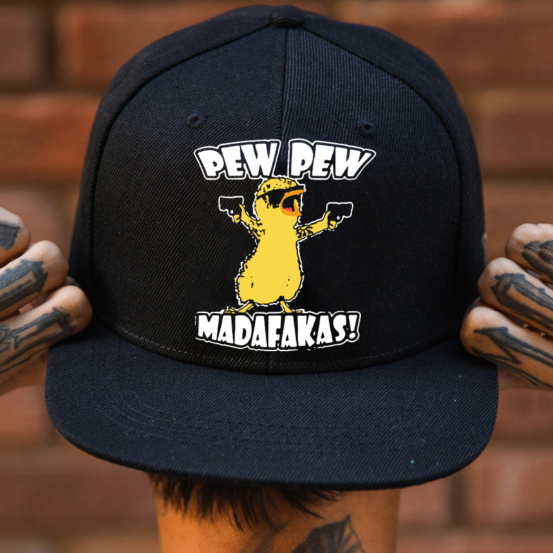 PEW PEW MADAFAKAS Yellow Duck Fashion Cap