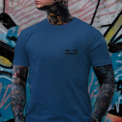 PEW PEW MADAFAKAS Duck Black Print T-shirt
