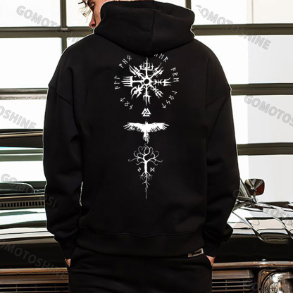Elegant Tree Fly Pigeon Clock White Print Hoodie