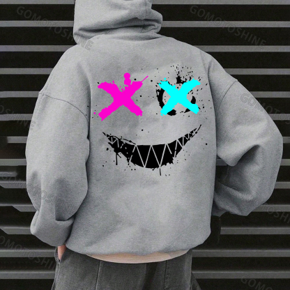 Evil Emoji Modern Style Black Print Hoodie