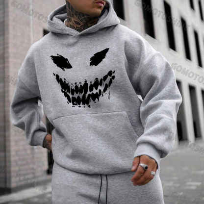 Evil Emoji Modern Style Black Print Hoodie