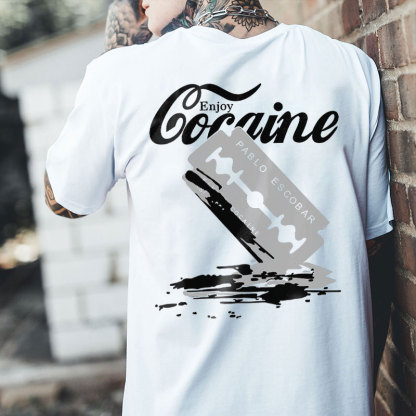 ENJOY PABLO ESCOBAR Black Print T-shirt Image - 8