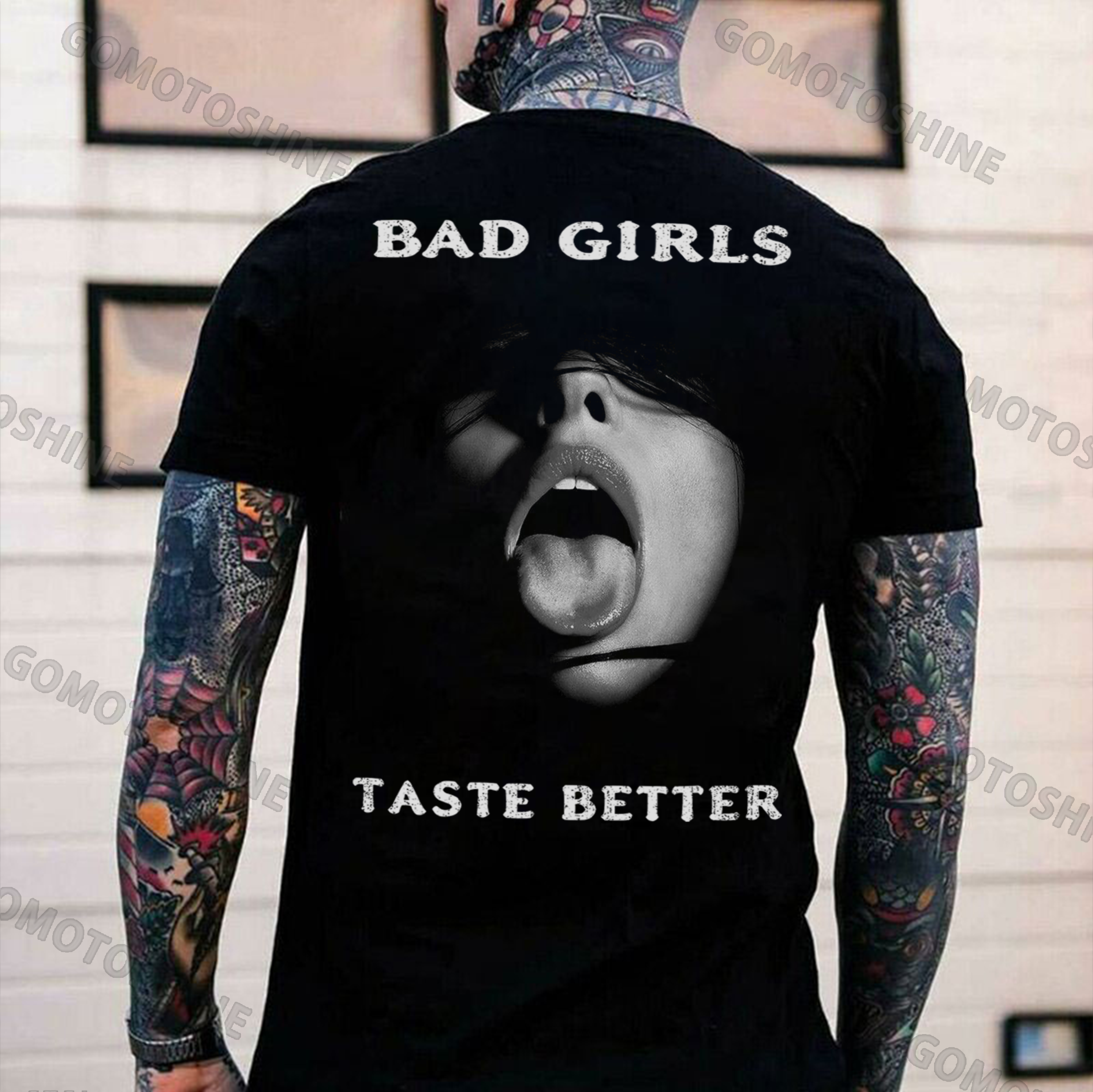 BAD GIRLS TASTE BETTER Dirty Woman Print Men's T-shirt Image - 1