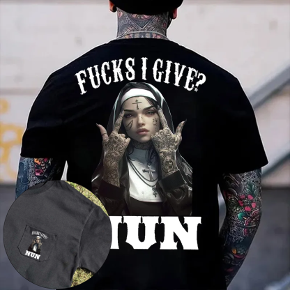 F*CKS I GIVE NUN Defiant Nun Men's Pocket T-Shirt